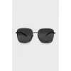 Rectangular sunglasses with logo