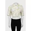 Floral cropped blouse