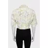 Floral cropped blouse