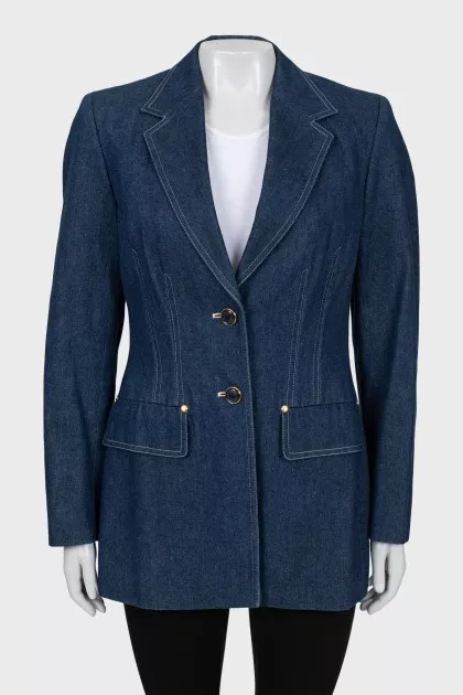 Long denim jacket