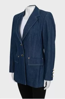 Long denim jacket