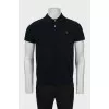 Men's black polo shirt