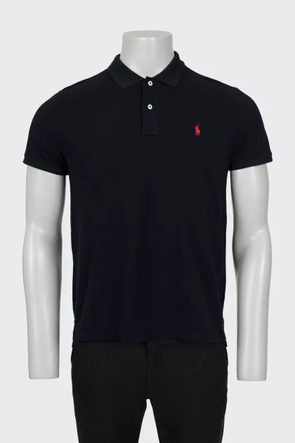 Men's black polo shirt
