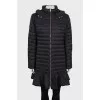 Quilted black jacket with skirt