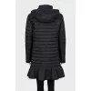 Quilted black jacket with skirt