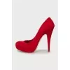 Red suede shoes