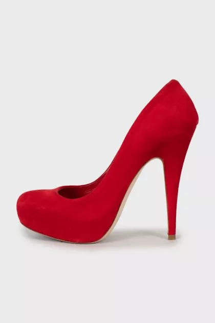 Red suede shoes