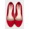 Red suede shoes