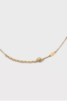 Gold-tone logo pendant