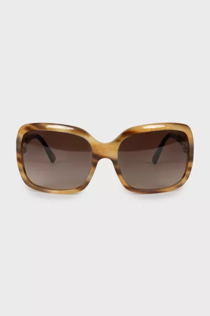 Printed rectangular sunglasses