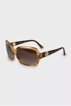 Printed rectangular sunglasses