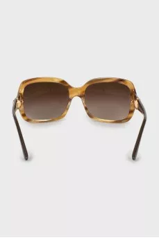 Printed rectangular sunglasses