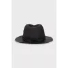 Wool and leather hat
