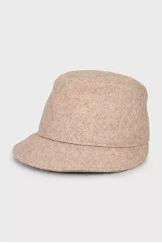 Beige wool hat