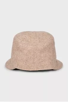 Beige wool hat