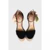 Suede wedge sandals