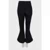 Wool flared trousers