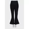 Wool flared trousers