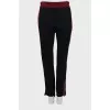 Sweatpants with stitched creases