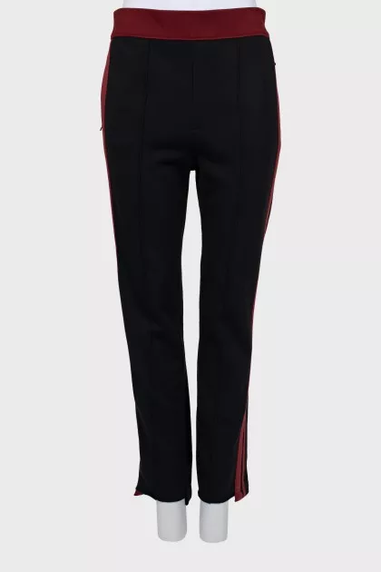 Sweatpants with stitched creases