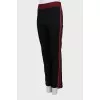 Sweatpants with stitched creases