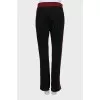Sweatpants with stitched creases