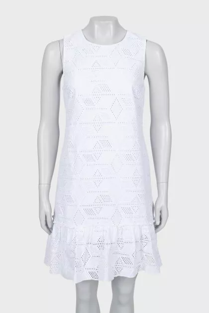 A-line dress with perforations