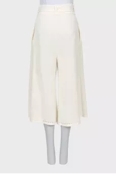 Knitted culottes with slits