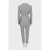 Gray suit with belt