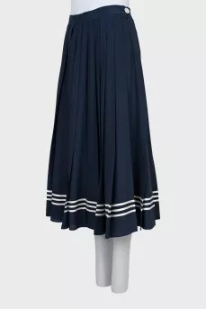 Blue pleated skirt