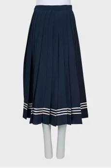 Blue pleated skirt