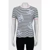 Striped T-shirt with brand logo