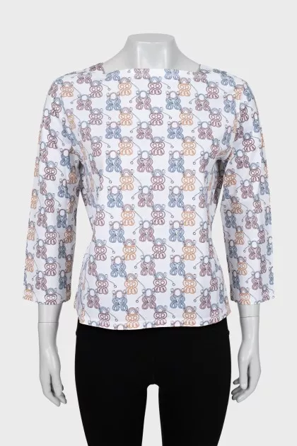 Loose fit long sleeve with print