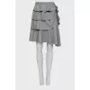 Wool mini skirt with ruffles