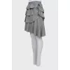 Wool mini skirt with ruffles