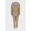Corduroy brown suit with trousers