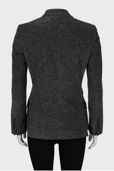 Ribbed fitted jacket