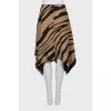 Printed fitted skirt with tag