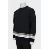 Men's wool sweater with stripes