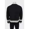Men's wool sweater with stripes