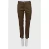 Tapered trousers with black inserts