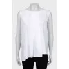 White asymmetrical T-shirt