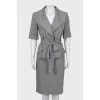 Wool suit with fitted skirt