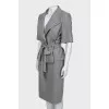 Wool suit with fitted skirt
