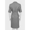 Wool suit with fitted skirt