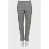 Wool trousers with raised seams