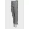 Wool trousers with raised seams