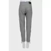 Wool trousers with raised seams