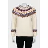 Knitted wool and alpaca sweater
