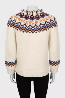 Knitted wool and alpaca sweater